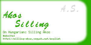 akos silling business card